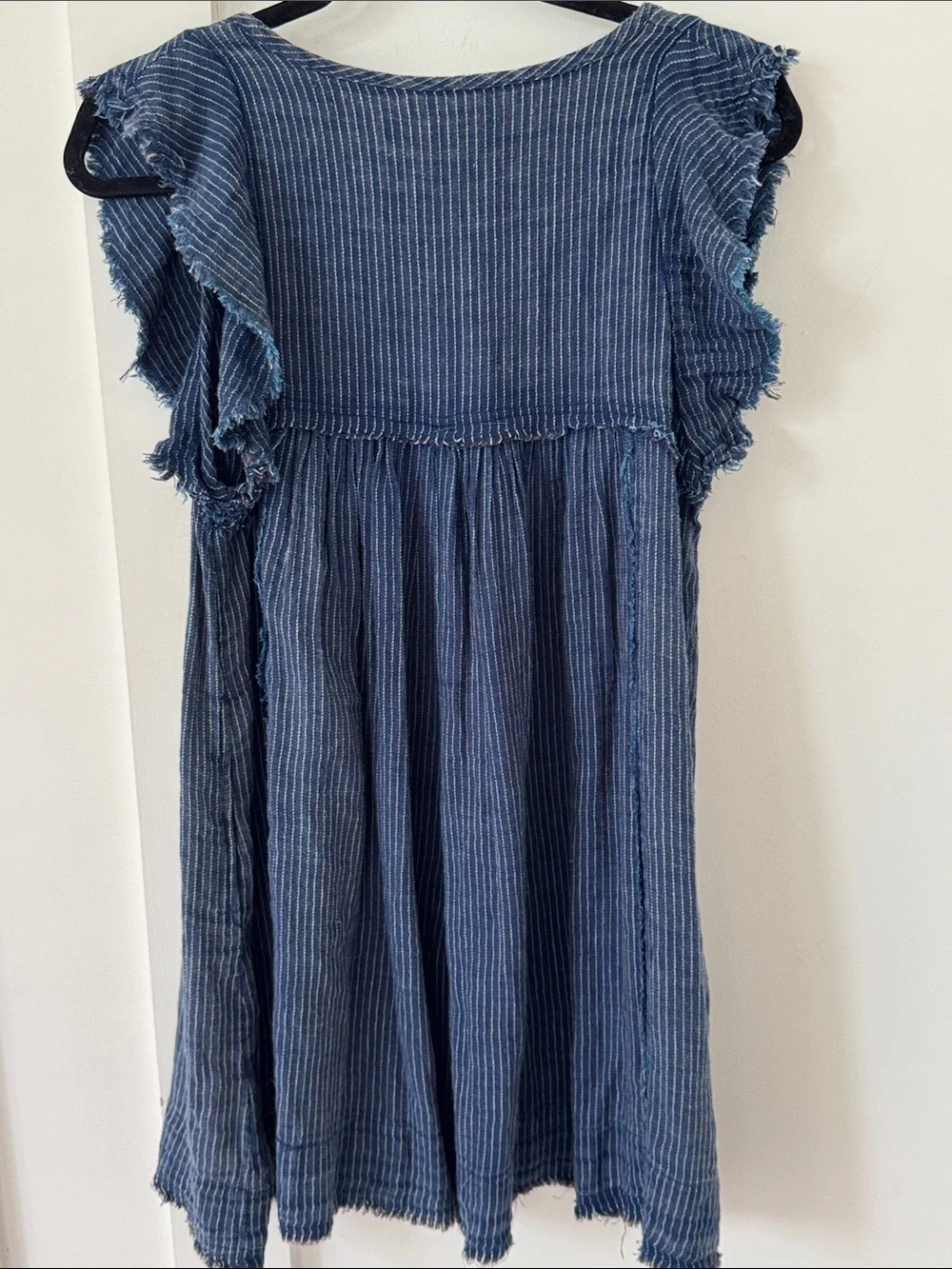 NWT Free People We The Free Blue Ridge Indigo Chambray Top Size XS
